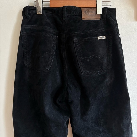 Vintage Skotts Suede Black High-Waisted Pants – Size 28 - Picture 6 of 9